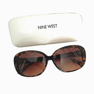 Nine West Womens Oval Sunglasses 56-25-135 Amber Tortoise UVA Durable glasses